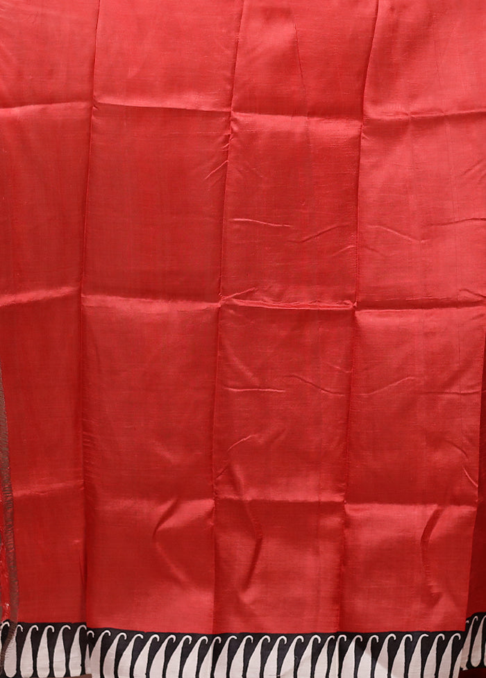 Cream Printed Pure Silk Saree Without Blouse Piece