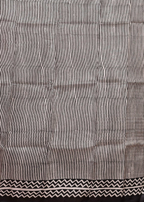 Black Printed Pure Silk Saree Without Blouse Piece