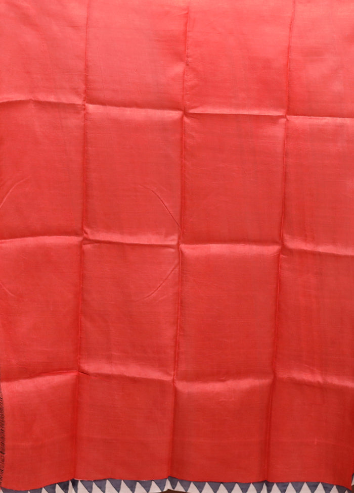 Grey Printed Pure Silk Saree Without Blouse Piece