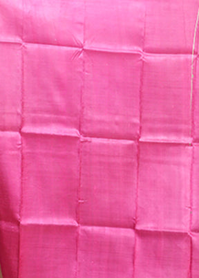 Pink Printed Pure Silk Saree Without Blouse Piece
