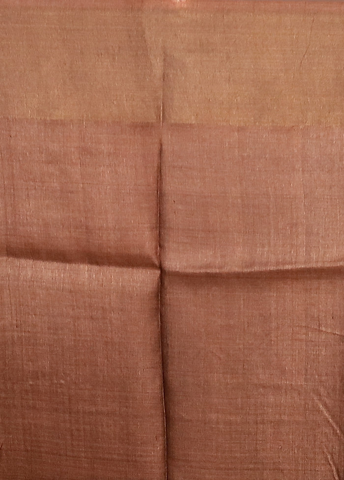 Multicolor Handloom Tussar Pure Silk Saree With Blouse Piece