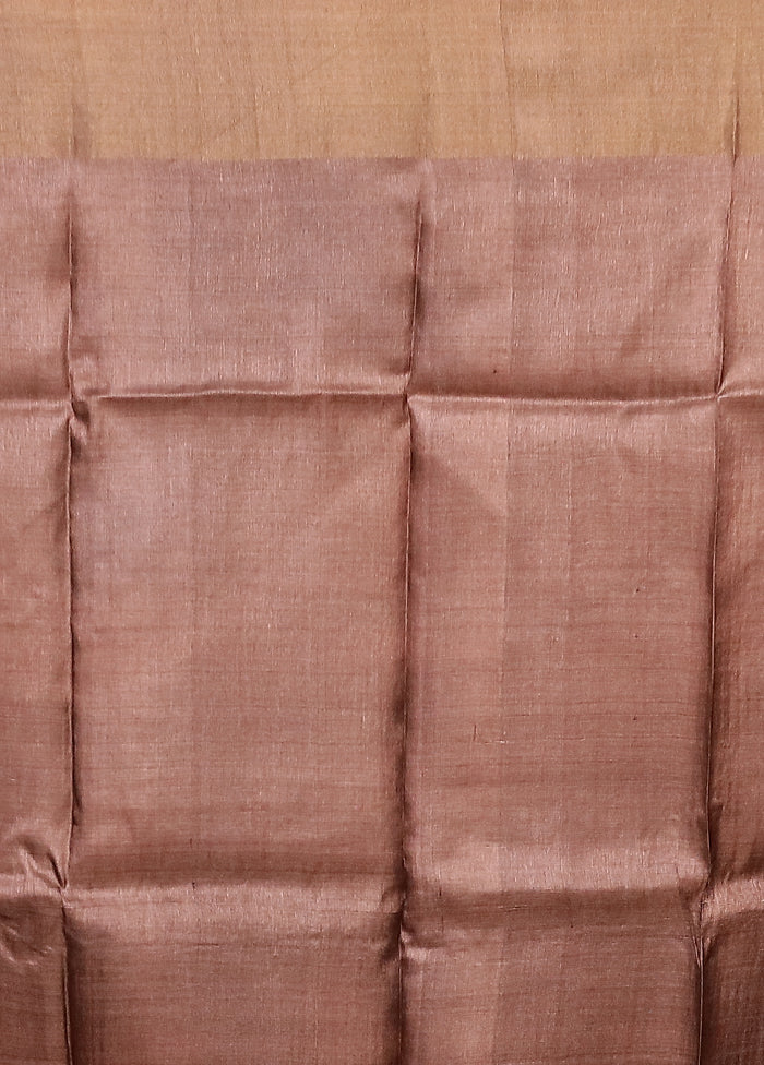 Multicolor Handloom Tussar Pure Silk Saree With Blouse Piece