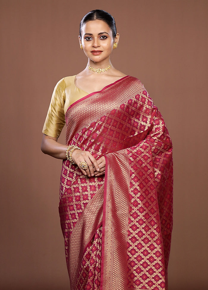 Purple Kora Silk Saree With Blouse Piece