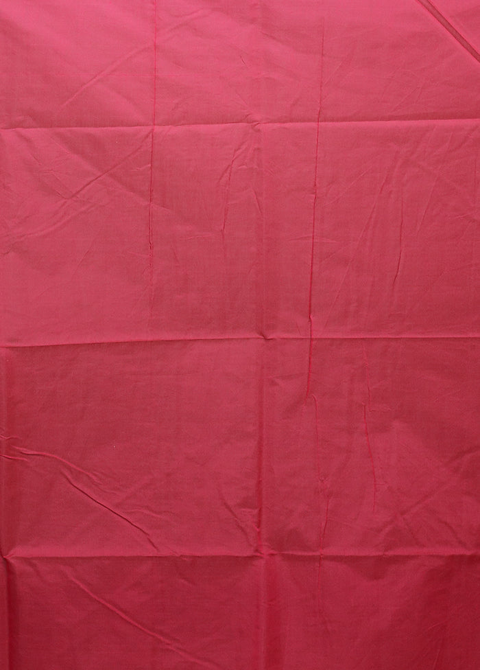 Red Kora Silk Saree With Blouse Piece