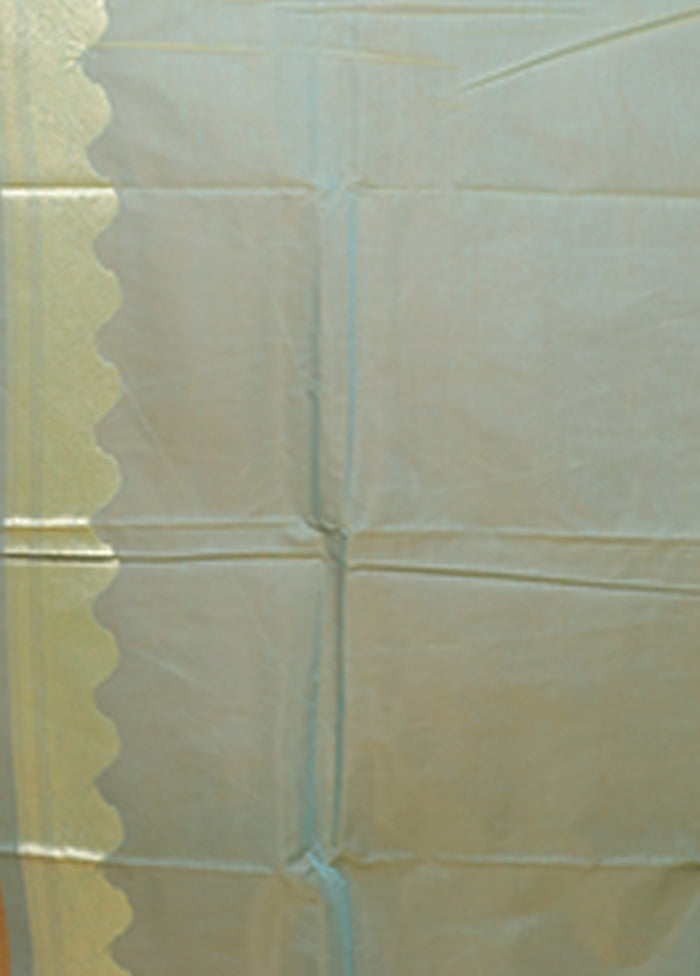 Green Kora Silk Saree With Blouse Piece