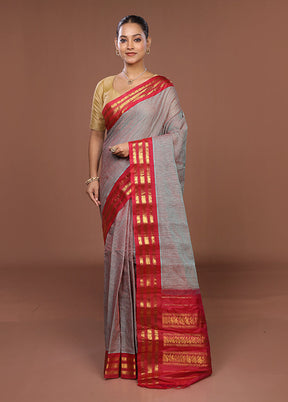 Green Gadwal Pure Silk Saree Without Blouse Piece