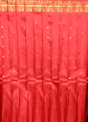 Black Gadwal Pure Silk Saree Without Blouse Piece