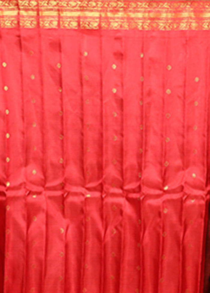 Black Gadwal Pure Silk Saree Without Blouse Piece