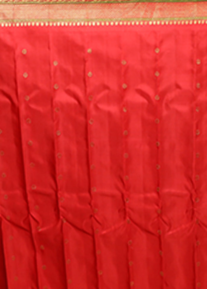 Cream Gadwal Pure Silk Saree Without Blouse Piece