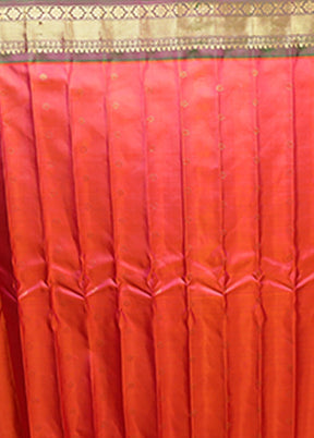 Cream Gadwal Pure Silk Saree Without Blouse Piece