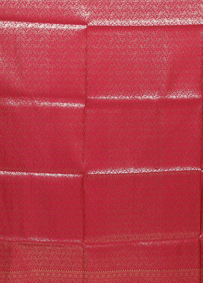 Maroon Banarasi Silk Saree With Blouse Piece