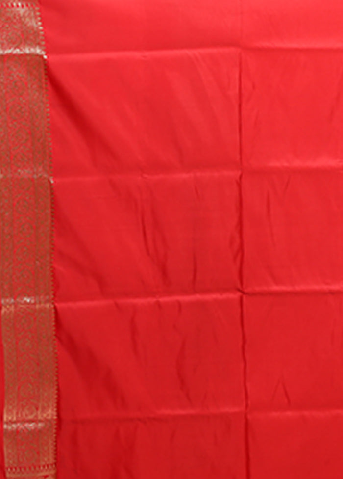 Blue Banarasi Silk Saree With Blouse Piece