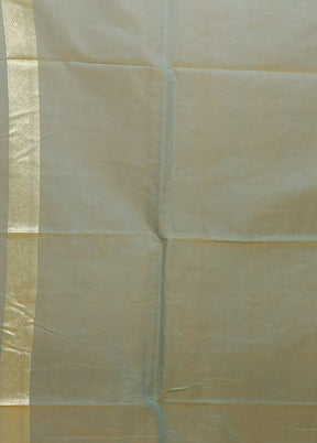 Green Kora Silk Saree With Blouse Piece