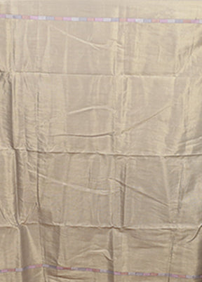 Grey Kora Silk Saree With Blouse Piece