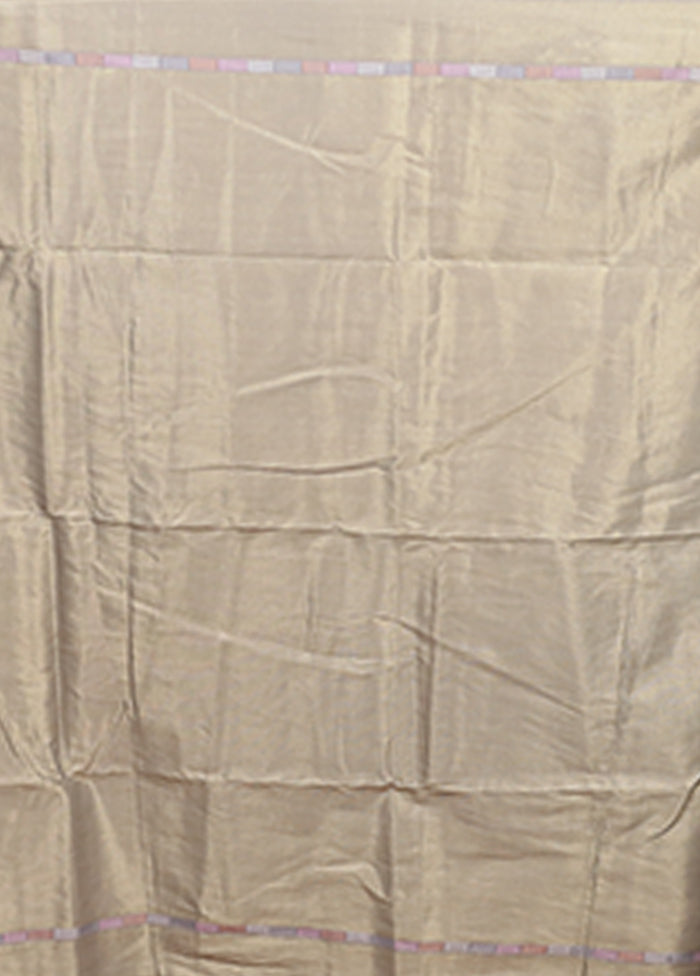 Grey Kora Silk Saree With Blouse Piece