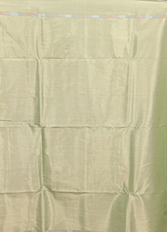 Green Kora Silk Saree With Blouse Piece