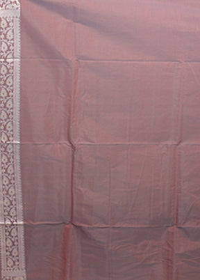 Pink Kora Silk Saree With Blouse Piece