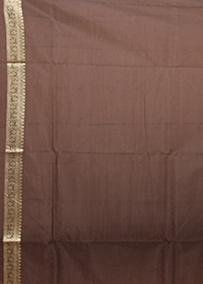 Black Kora Silk Saree With Blouse Piece