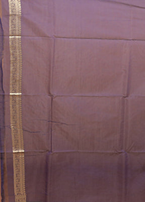 Blue Kora Silk Saree With Blouse Piece