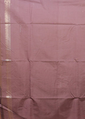 Purple Kora Silk Saree With Blouse Piece