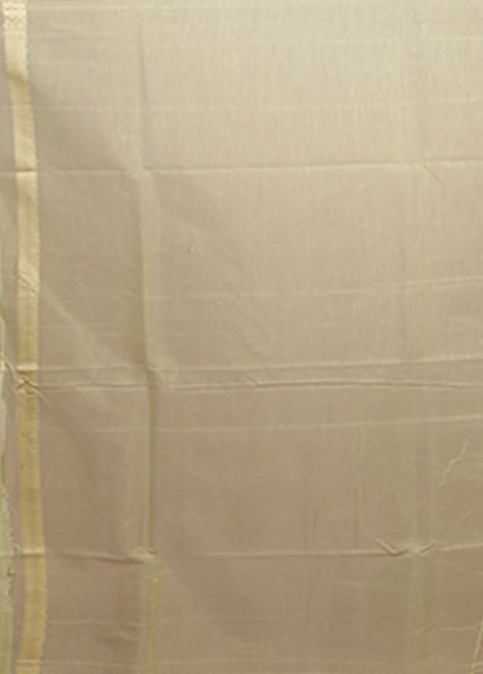 Green Kora Silk Saree With Blouse Piece