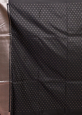 Black Katan Silk Saree With Blouse Piece