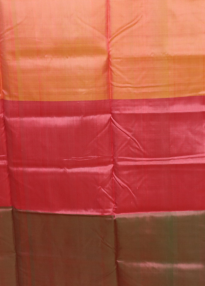 Multicolor Printed Pure Silk Saree Without Blouse Piece