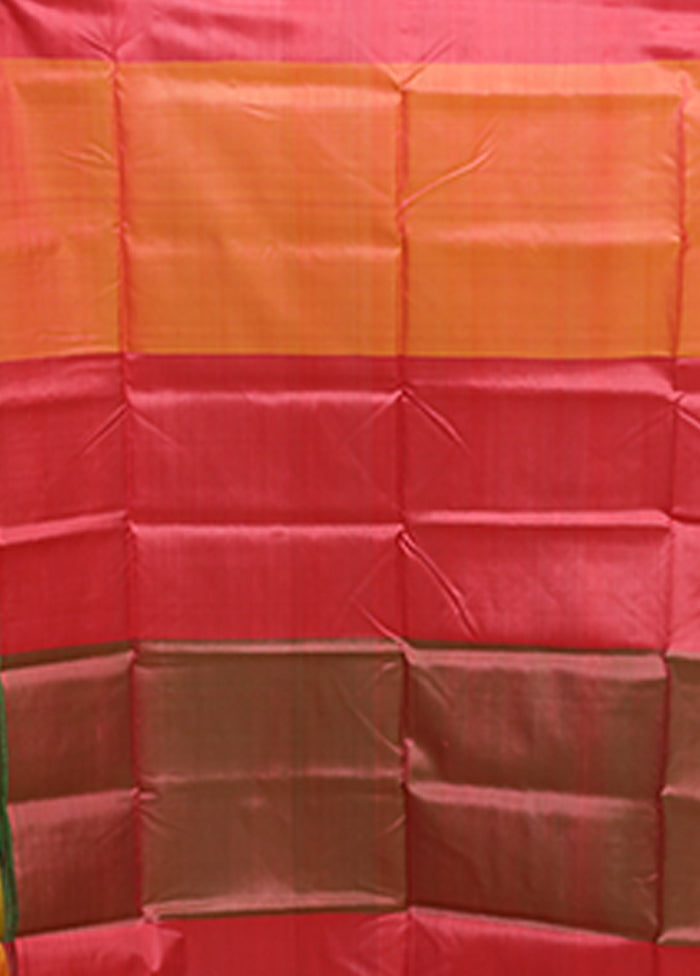 Multicolor Printed Pure Silk Saree Without Blouse Piece