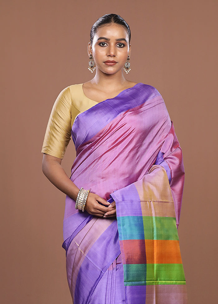 Multicolor Printed Pure Silk Saree Without Blouse Piece