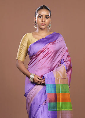 Multicolor Printed Pure Silk Saree Without Blouse Piece