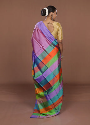 Multicolor Printed Pure Silk Saree Without Blouse Piece