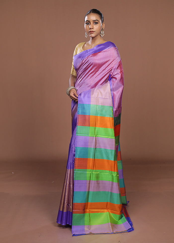 Multicolor Printed Pure Silk Saree Without Blouse Piece