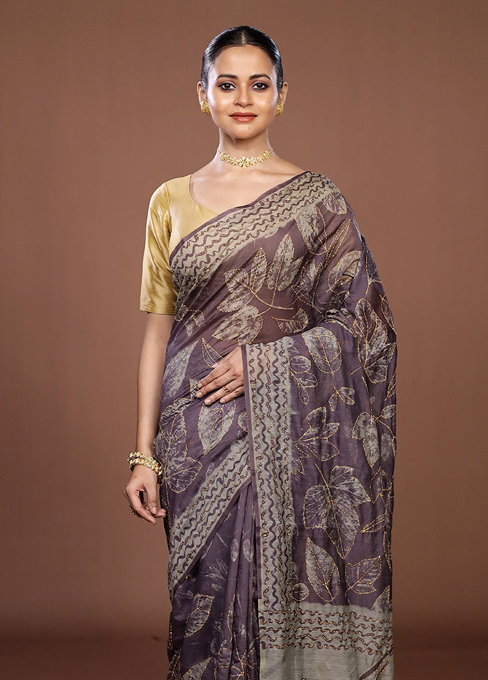 Cream Cotton Saree With Blouse Piece