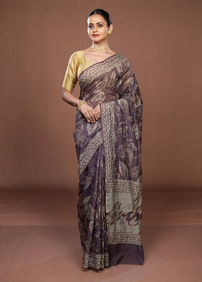 Cream Cotton Saree With Blouse Piece