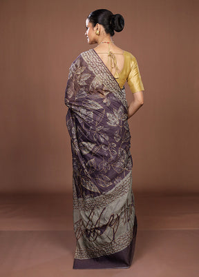 Cream Cotton Saree With Blouse Piece