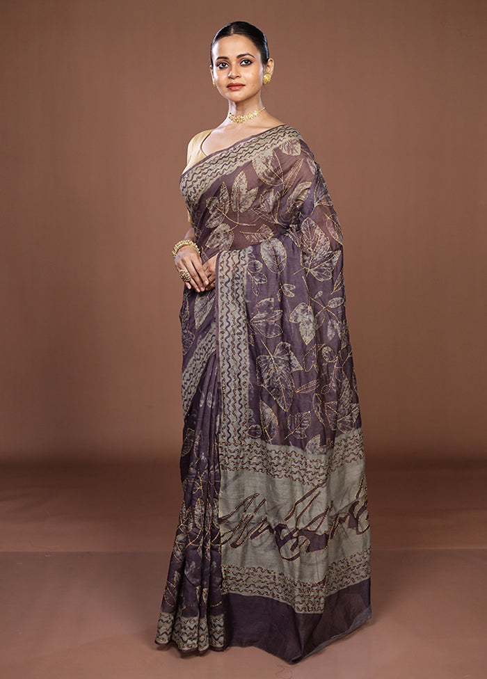 Cream Cotton Saree With Blouse Piece