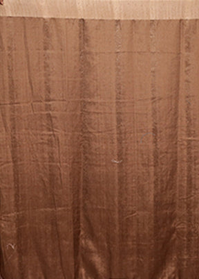 Cream Tussar Silk Saree With Blouse Piece