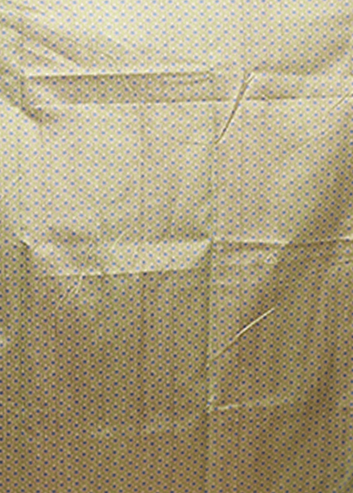 Cream Tussar Silk Saree With Blouse Piece