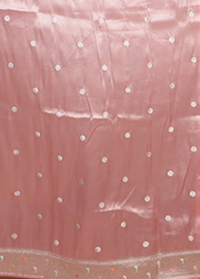 Pink Organza Saree With Blouse Piece