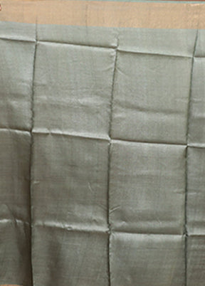 Green Tussar Silk Saree With Blouse Piece