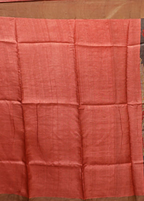 Grey Tussar Silk Saree With Blouse Piece