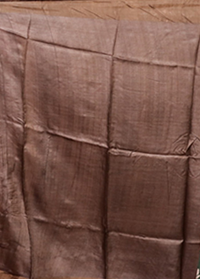 Green Tussar Silk Saree With Blouse Piece