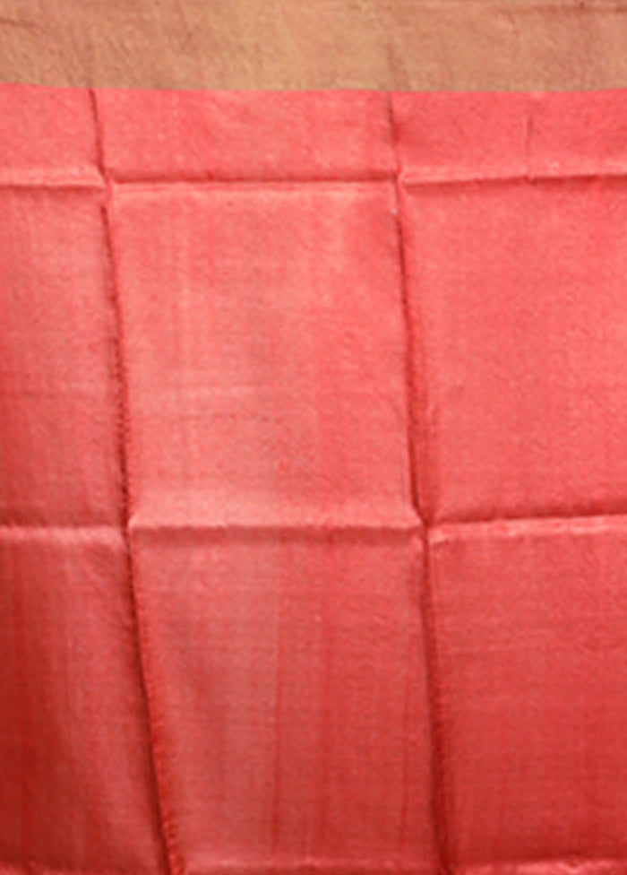 Purple Tussar Silk Saree With Blouse Piece