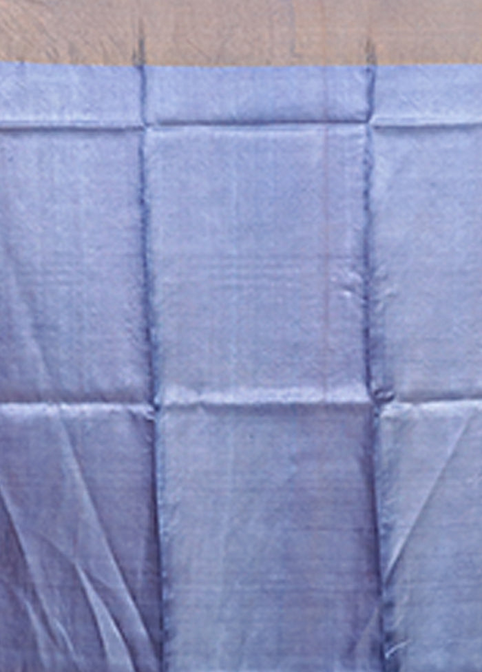 Red Tussar Silk Saree With Blouse Piece