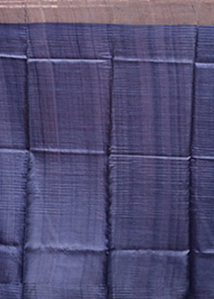 Multicolor Handloom Tussar Pure Silk Saree With Blouse Piece