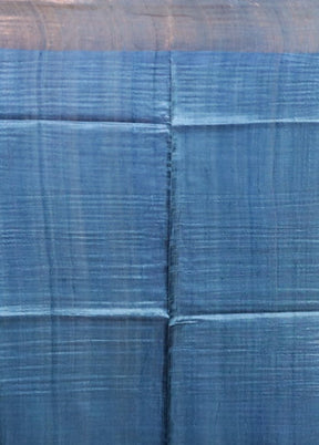 Cream Handloom Tussar Pure Silk Saree With Blouse Piece