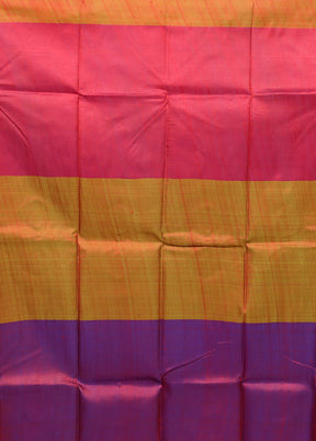 Blue Printed Pure Silk Saree Without Blouse Piece