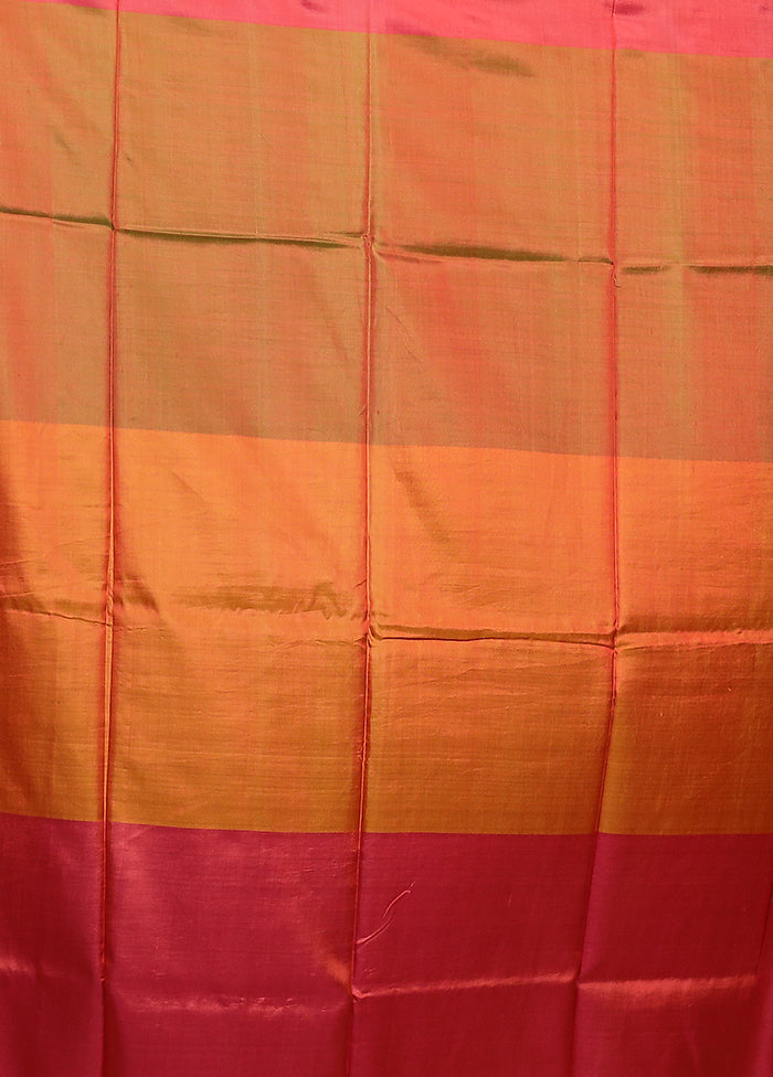 Green Printed Pure Silk Saree Without Blouse Piece