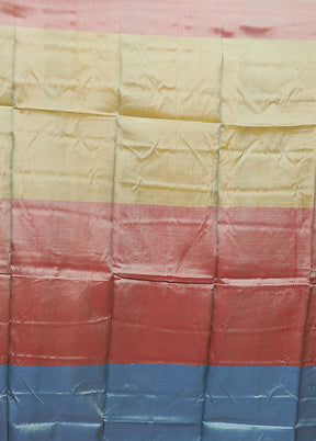 Purple Printed Pure Silk Saree Without Blouse Piece