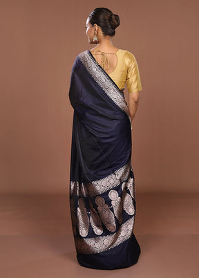 Brown Katan Silk Saree With Blouse Piece